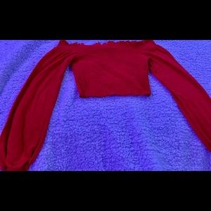 Long sleeve frilly shirt